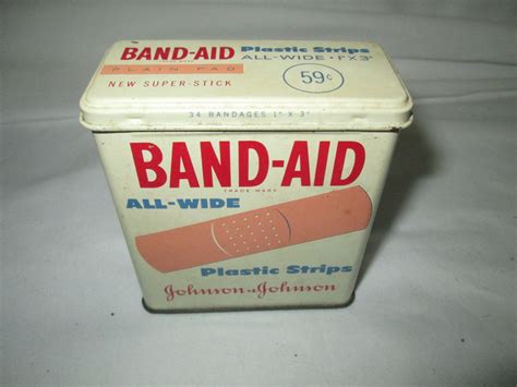 old metal band aid box code 8137-005626|band aid adhesive age.